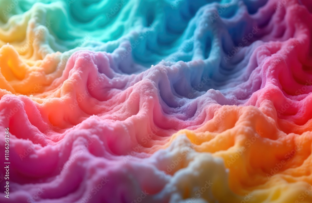 Aufkleber Abstract rainbow colors pattern. Vivid multicolored surface. Macro shot of soap bubbles with beautiful iridescent effects. Liquid texture. Colorful artistic patterns, shapes. Creative, colorful