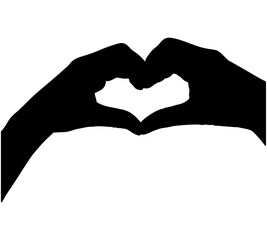 Fototapeta premium Hands forming a heart shape, a symbol of love and affection.