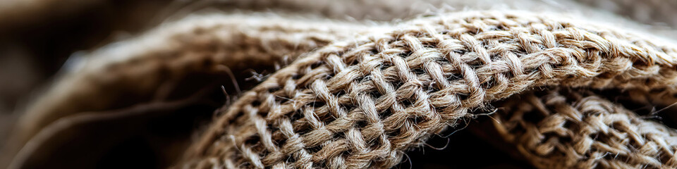 Fototapeta premium Close-up of Burlap Fabric Texture