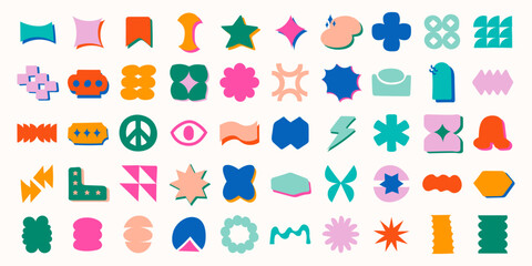 Fototapeta premium Hand Drawn Retro Shapes
