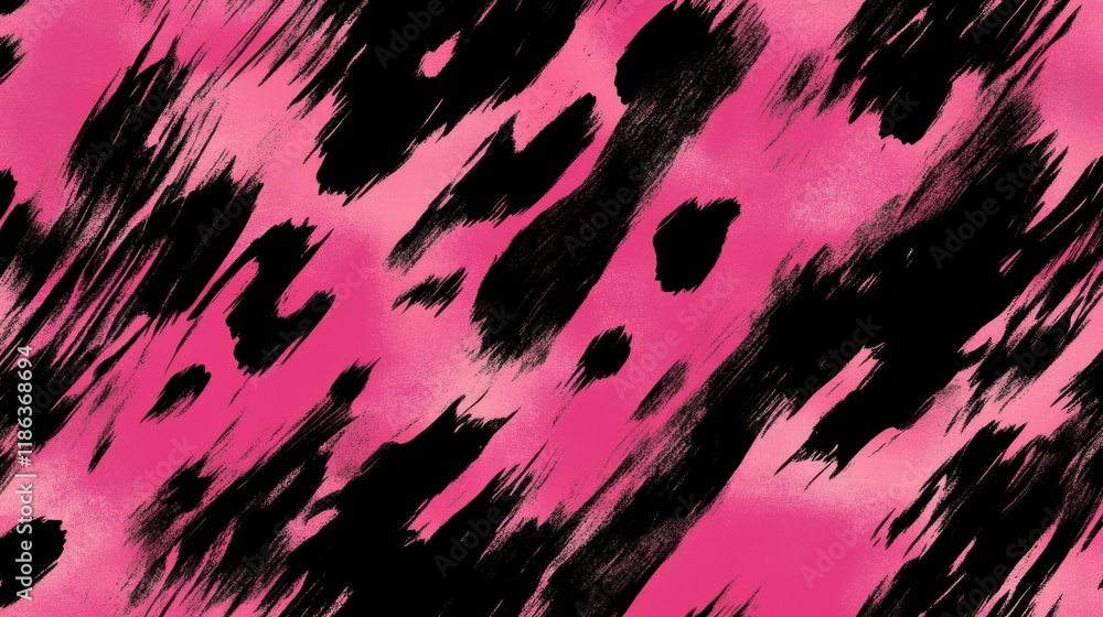 Poster abstract animal print background with pink and black color patterns