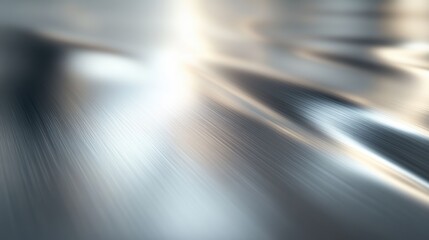 Smooth Metallic Surface with Soft Reflection and Flowing Light