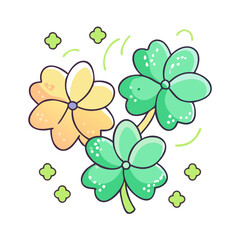 Fototapeta premium clover patch vector icon, patrick’s day vector illustration - simple illustration of clover patch perfect for logos, and patrick’s day -themed designs.