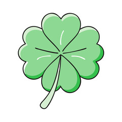Fototapeta premium four leaf clover vector icon, patrick’s day vector illustration - simple illustration of four leaf clover perfect for logos, and patrick’s day -themed designs.