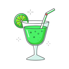 green cocktail vector icon, patrick’s day vector illustration - simple illustration of green cocktail perfect for logos, and patrick’s day -themed designs.