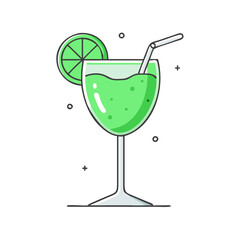 green cocktail vector icon, patrick’s day vector illustration - simple illustration of green cocktail perfect for logos, and patrick’s day -themed designs.