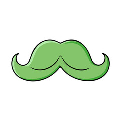 green mustache vector icon, patrick’s day vector illustration - simple illustration of green mustache perfect for logos, and patrick’s day -themed designs.