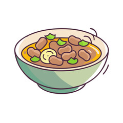 irish stew bowl vector icon, patrick’s day vector illustration - simple illustration of irish stew bowl perfect for logos, and patrick’s day -themed designs.