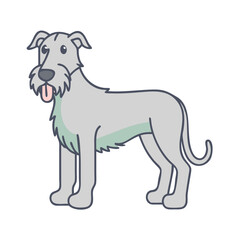 irish wolfhound vector icon, patrick’s day vector illustration - simple illustration of irish wolfhound perfect for logos, and patrick’s day -themed designs.