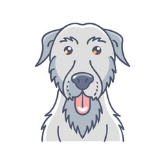 irish wolfhound vector icon, patrick’s day vector illustration - simple illustration of irish wolfhound perfect for logos, and patrick’s day -themed designs.