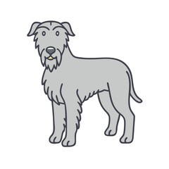 irish wolfhound vector icon, patrick’s day vector illustration - simple illustration of irish wolfhound perfect for logos, and patrick’s day -themed designs.