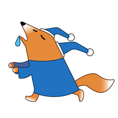 Cute Dreamy Fox Illustration