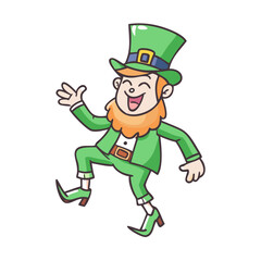 leprechaun dancing vector icon, patrick’s day vector illustration - simple illustration of leprechaun dancing perfect for logos, and patrick’s day -themed designs.