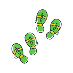 leprechaun footprints vector icon, patrick’s day vector illustration - simple illustration of leprechaun footprints perfect for logos, and patrick’s day -themed designs.