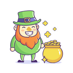 leprechaun gold vector icon, patrick&rsquo;s day vector illustration - simple illustration of leprechaun gold perfect for logos, and patrick&rsquo;s day -themed designs.