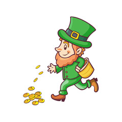 leprechaun gold coin trail vector icon, patrick’s day vector illustration - simple illustration of leprechaun gold coin trail perfect for logos, and patrick’s day -themed designs.