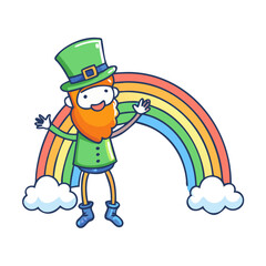 leprechaun rainbow vector icon, patrick’s day vector illustration - simple illustration of leprechaun rainbow perfect for logos, and patrick’s day -themed designs.