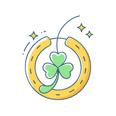 lucky charm vector icon, patrick’s day vector illustration - simple illustration of lucky charm perfect for logos, and patrick’s day -themed designs.