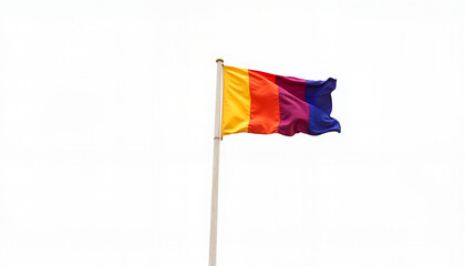 Armenian flag waving against clear sky