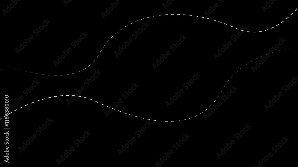 Poster abstract dotted line diagonal pattern overlay layer on black background. feature digital data stream