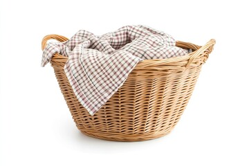 Laundry basket isolated on white backgroundLaundry basket isolated on white background