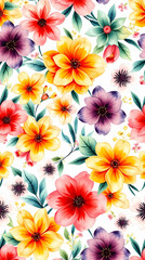 Stylish Watercolor Floral Pattern