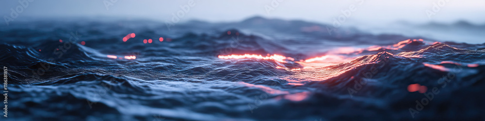 Aufkleber digital rendering of textured surface with orange-red lighting