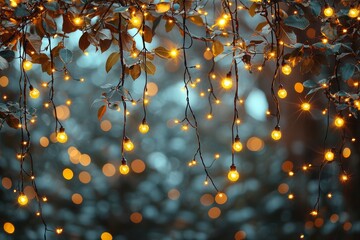 Many candles light up the darkness, shot as a blur