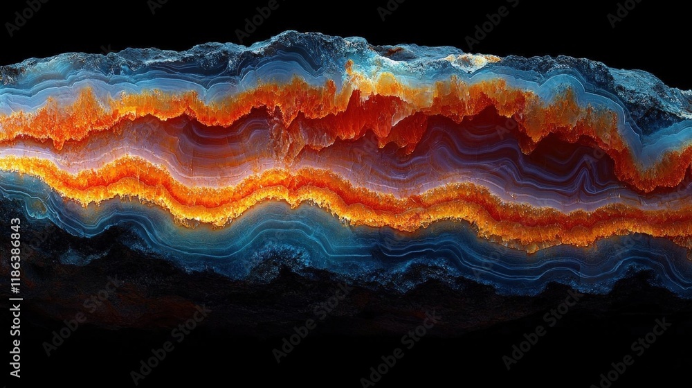 Poster abstract fiery and watery wave texture background with bright color and sparkle glow