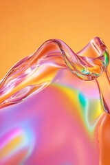 Fototapeta premium Abstract Liquid Blob Shape with Smooth Texture and Vibrant Colors on Background