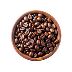 Fototapeta premium Roasted Coffee Beans in Wooden Bowl 