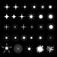 지오메트리 데코 반짝이 플레어 폭죽 불꽃 효과 일러스트 벡터