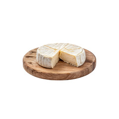 Camembert Cheese on Wooden Board 