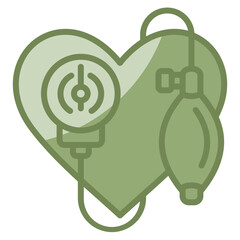 Blood Pressure Cuff Icon Element For Design