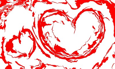 Abstract background with brushstroke splashes forming a heart shape &ndash; This image represents love and Valentine&rsquo;s Day.