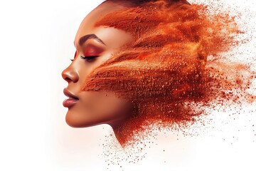 Powder explosion, transparent, revealing intricate