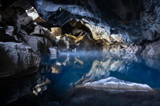 water in a cave