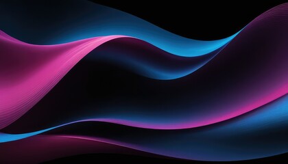 Obraz premium Dark abstract with flowing waves 3