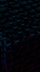 Obraz premium Abstract 3D Glass Cubes on Gradient Sky Background