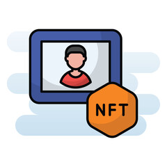 Nft Photo vector icon