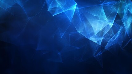 Obraz premium Abstract wave form on a low-poly triangular background, designed to represent themes of cyberspace, big data, the metaverse, network security, and data transfer