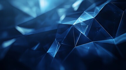 Abstract wave form on a low-poly triangular background, designed to represent themes of cyberspace, big data, the metaverse, network security, and data transfer