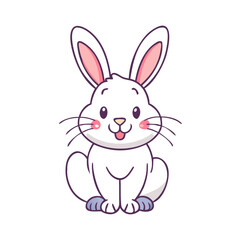 bunny rabbit vector icon, spring vector illustration - simple illustration of bunny rabbit perfect for logos, and spring -themed designs.