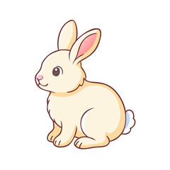 bunny rabbit vector icon, spring vector illustration - simple illustration of bunny rabbit perfect for logos, and spring -themed designs.
