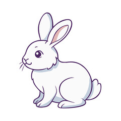 bunny rabbit vector icon, spring vector illustration - simple illustration of bunny rabbit perfect for logos, and spring -themed designs.