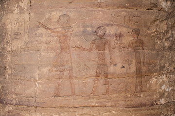 Ancient egyptian Tombs of the Nobles in Aswan, Egypt