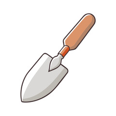garden trowel vector icon, spring vector illustration - simple illustration of garden trowel perfect for logos, and spring -themed designs.