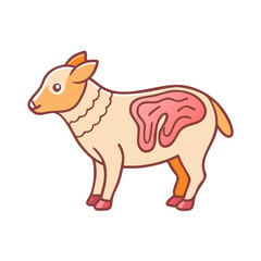 lamb vector icon, spring vector illustration - simple illustration of lamb perfect for logos, and spring -themed designs.