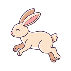 rabbit hopping vector icon, spring vector illustration - simple illustration of rabbit hopping perfect for logos, and spring -themed designs.