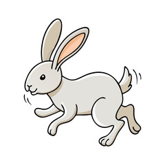 rabbit hopping vector icon, spring vector illustration - simple illustration of rabbit hopping perfect for logos, and spring -themed designs.
